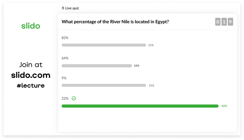 Recap your lecture with a quiz.